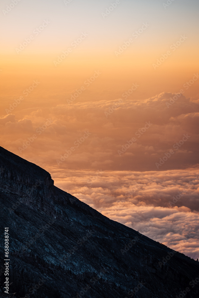sunset in the mountains