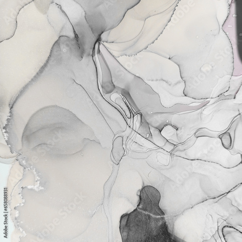 Alcohol Ink Painting. Oil Fluid Artistic Design.
