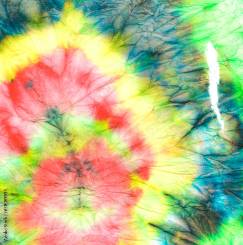 Candy Spiral Tie Dye. Dyed Peace Background.