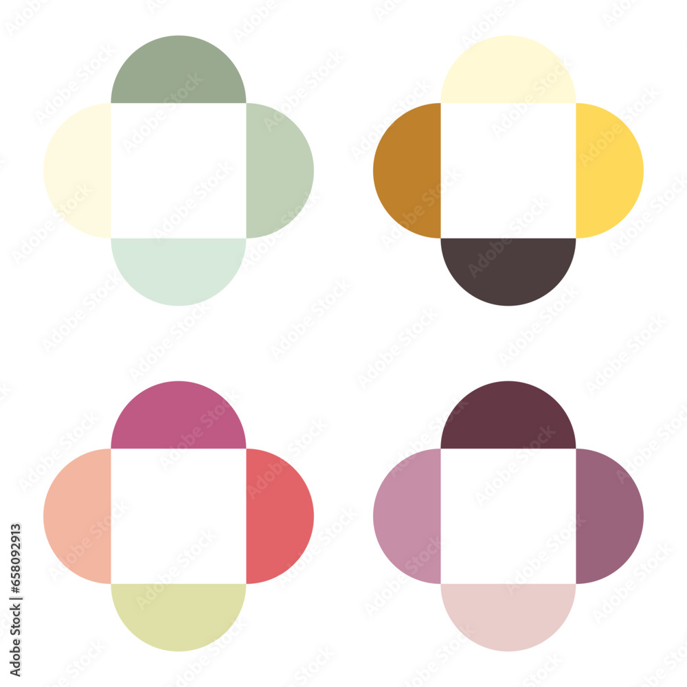 Abstract color palette. Color chart.