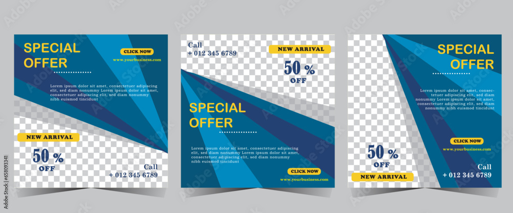 Creative vector premium fashion sale social media post template collection. sales offer banner, special offer square post, Creative vector premium fashion sale social media post template collection. sales offer banner, special offer square post,