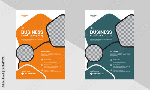 Corporate Flyer Design Template, New Business Flyer Design Template, Company Flyer Design, Agency A4 Flyer Template.