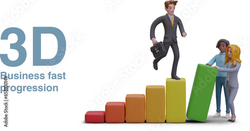 Fast business progression. Growth, transition to new level. Development, successful implementation of project. Coach, mentor help. Concept of business training, consultations