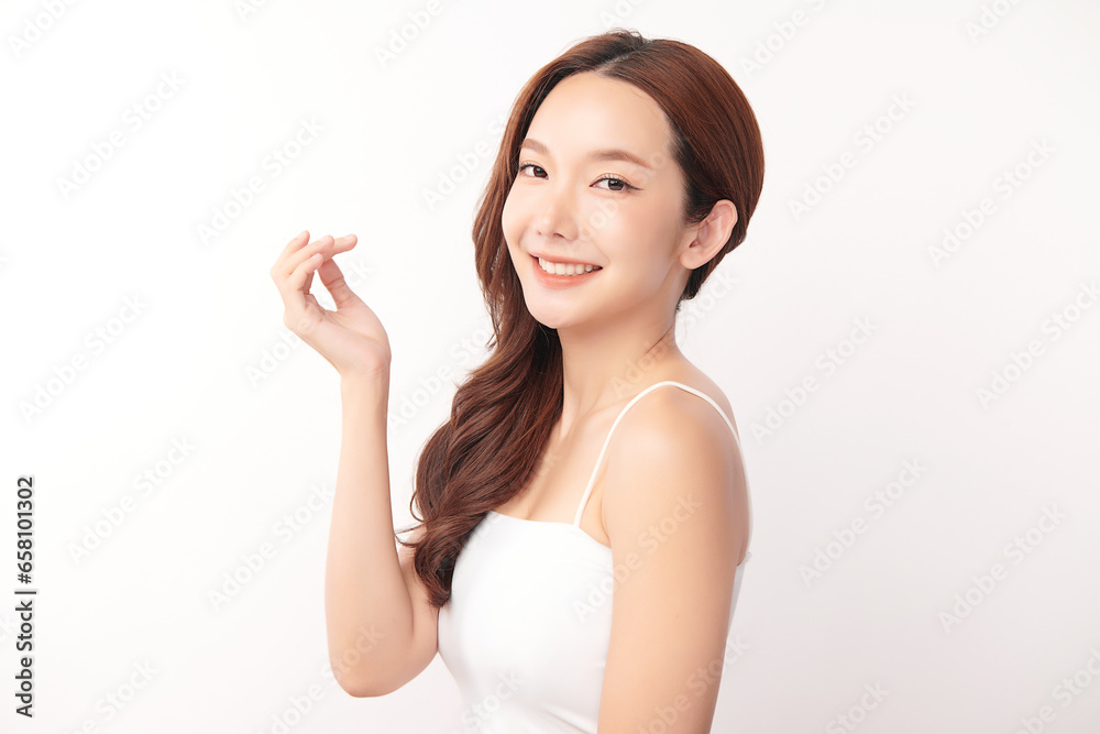 Beautiful young asian woman with clean fresh skin on white background, Face care, Facial treatment, Cosmetology, beauty and spa, Asian women portrait. Beautiful young asian woman with clean fresh skin on white background, Face care, Facial treatment, Cosmetology, beauty and spa, Asian women portrait.