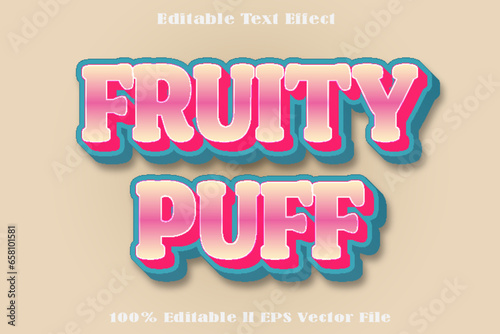 Fruity Puff Editable Text Effect