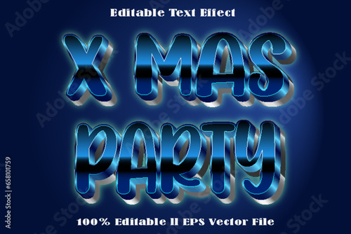 X mas Party Editable Text Effect