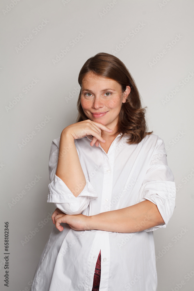 Happy pregnant woman looking at camera, portrait Happy pregnant woman looking at camera, portrait