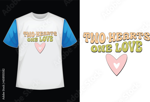 two hearts one love SVG design