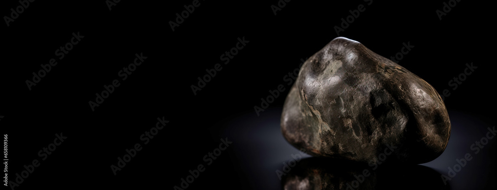 Musgravite is a rare precious natural geological stone on a black background in low key. AI generated. Musgravite is a rare precious natural geological stone on a black background in low key. AI generated.