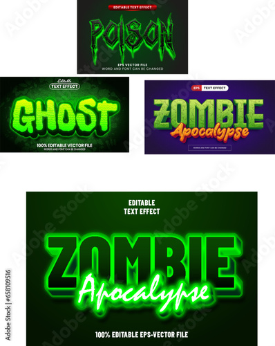 Zombie Apocalypse Editable 3D Modern Style