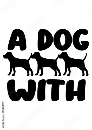 a dog with