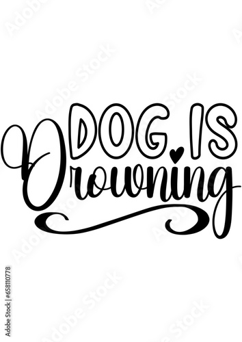 dog is drowning