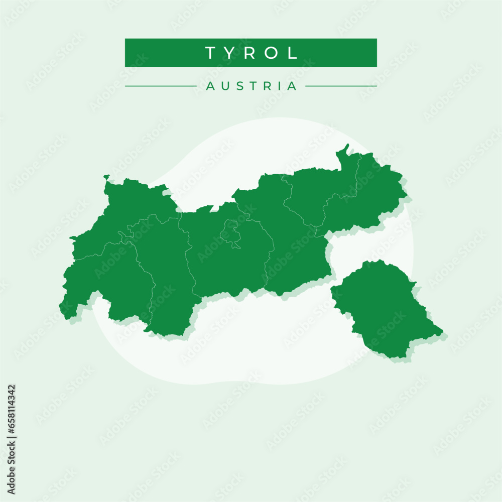 Vector illustration vector of Tyrol map Austria