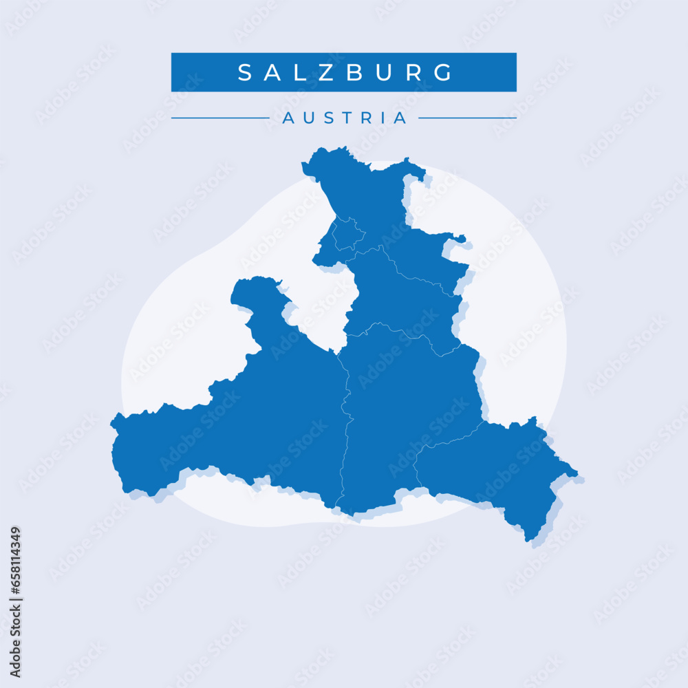Obraz premium Vector illustration vector of Salzburg map Austria