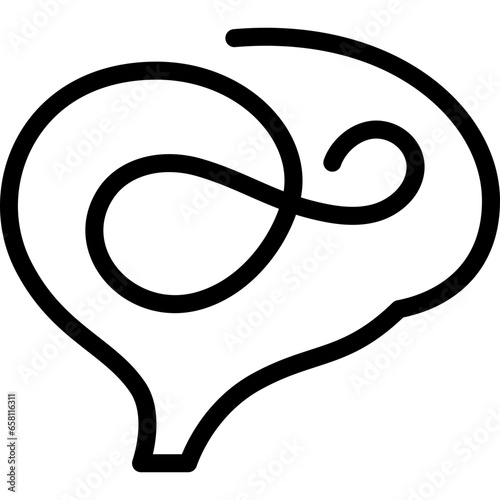 open mind set thinking line icon for decoration, website, web, mobile app, printing, banner, logo, poster design, etc.
