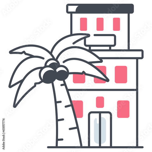 Tropical Hotel Icon