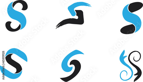 Monogram letter S logo design template elements