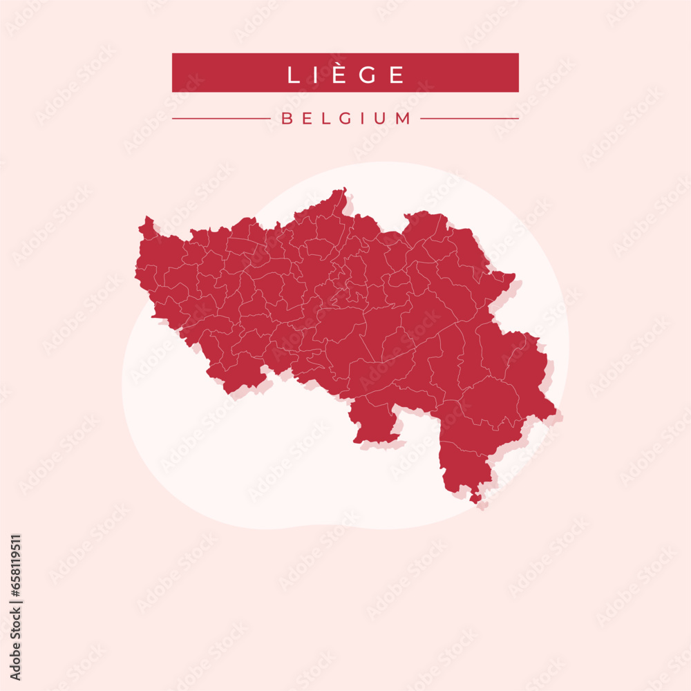 Vector illustration vector of Liège map Belgium