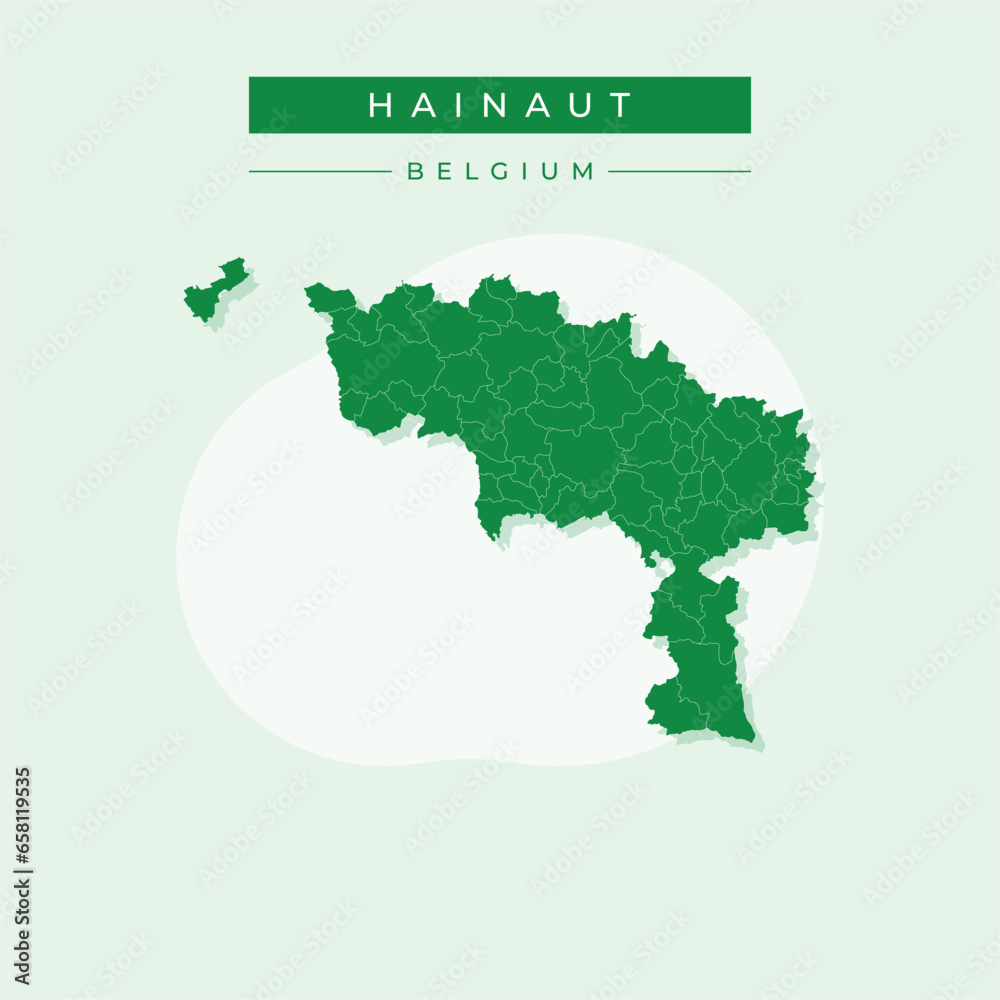 Vector illustration vector of Hainaut map Belgium