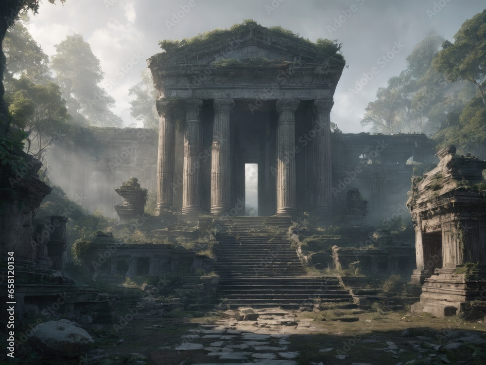 Fototapeta premium ancient temple in archaeological site country