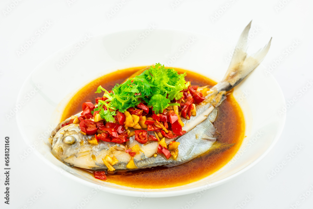 Braised white pomfret Braised white pomfret
