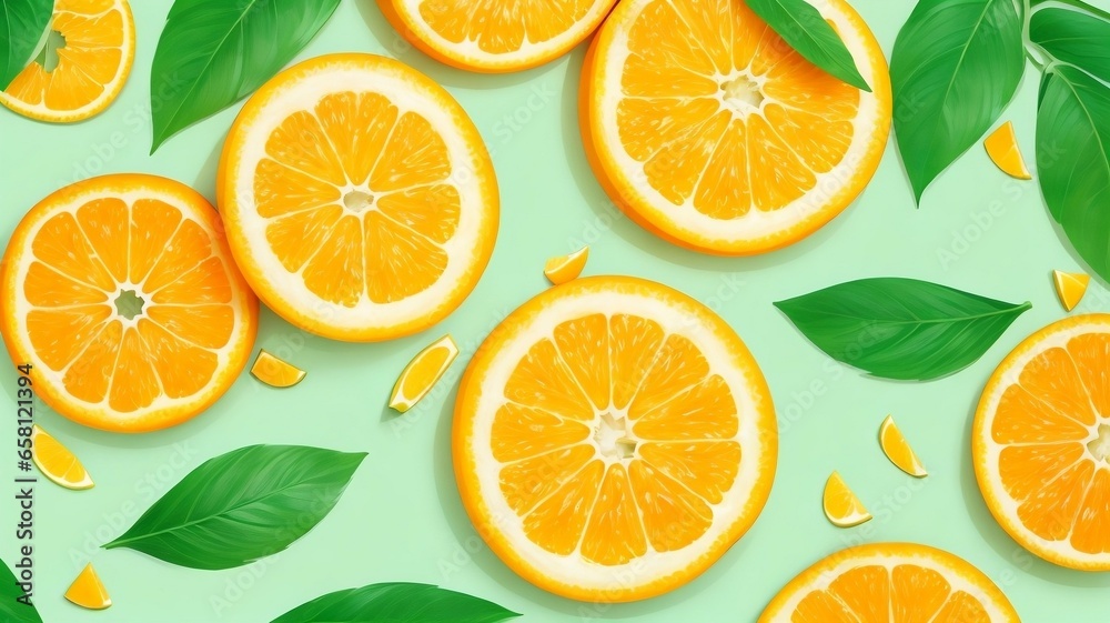 Obraz premium seamless pattern with oranges