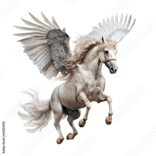 Pegasus the winged horse. Isolated on transparent background.