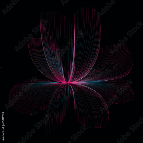 Abstract Flower Line Art Gradient Bundle