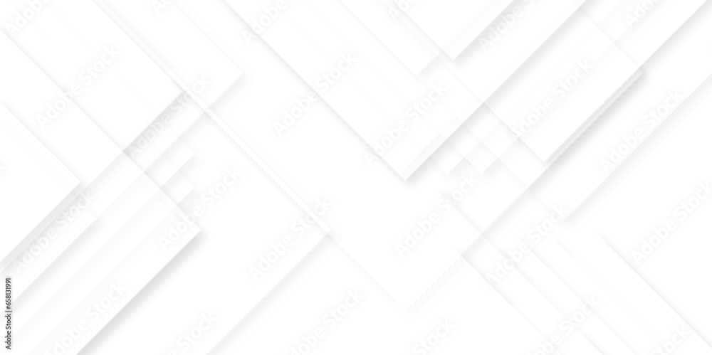 Modern Abstract white background design with layers of textured white transparent material in triangle and squares shapes. White color technology concept geometric line vector background. Modern Abstract white background design with layers of textured white transparent material in triangle and squares shapes. White color technology concept geometric line vector background.