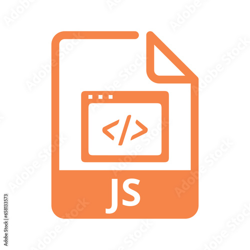 JS File Icon. Vector File Format. JS File Extension Modern Flat Design
