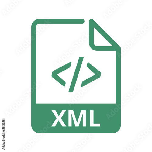 XML File Icon. Vector File Format. XML File Extension Modern Flat Design