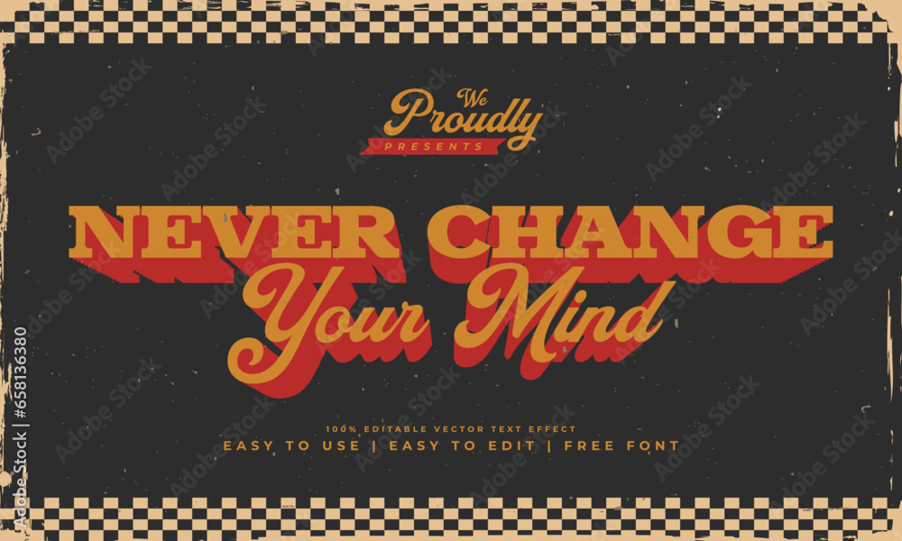 vintage retro classic colourful shabby worn editable text effect alphabet font typography typeface