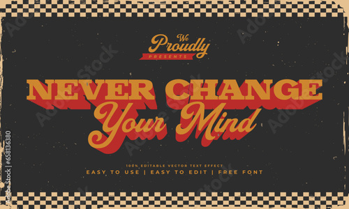 vintage retro classic colourful shabby worn editable text effect alphabet font typography typeface