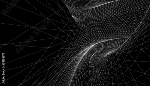 Abstract geometric shape 3d illustration