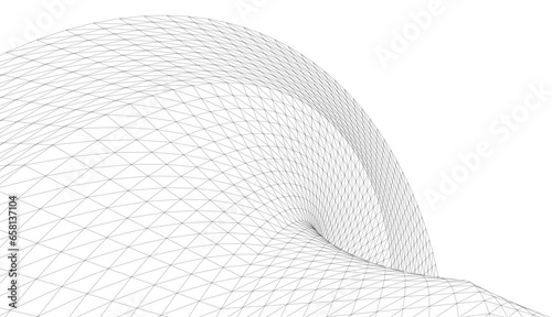 Abstract geometric shape 3d illustration