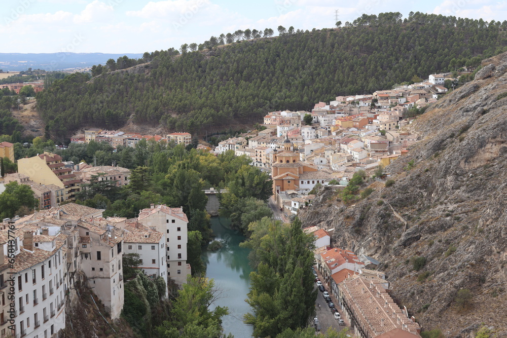 Fototapeta premium Cuenca, Spain. View over the old town