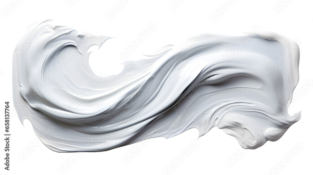 White Acrylic Paint Brush Stroke Isolated on Transparent or White Background, PNG White Acrylic Paint Brush Stroke Isolated on Transparent or White Background, PNG
