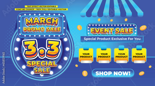 3 3 MARCH PAYDAY SPECIAL SALE EVENT 3D TEXT EDITABLE CASHBACK DISCOUNT FLASH SALE SOCIAL MEDIA PROMO GIVEAWAY TEMPLATE BACKGROUND