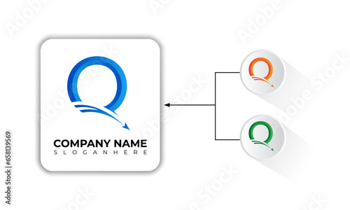 Creative modern letter Q logo. q Letter Design Vector.