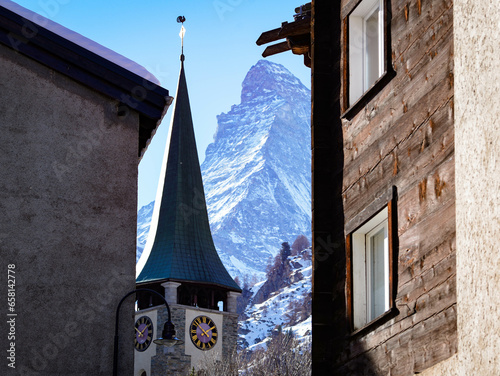 matterhorn, zermatt, mountain, church