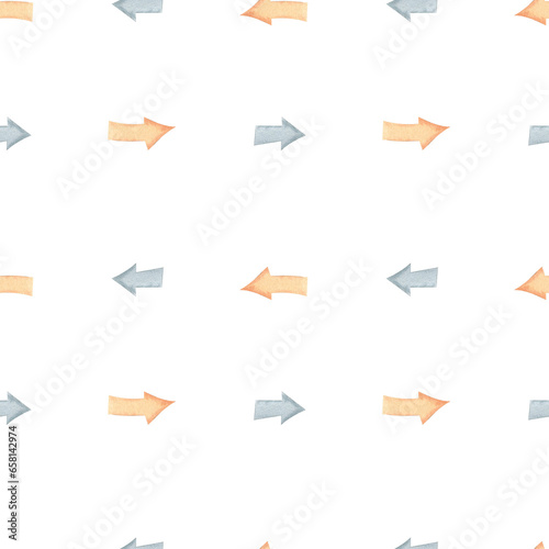 Free Download Watercolor pastel colors seamless pattern with hand drawn arrows - GFXLoad