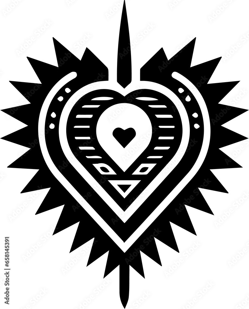 Obraz premium Heart Tribal
