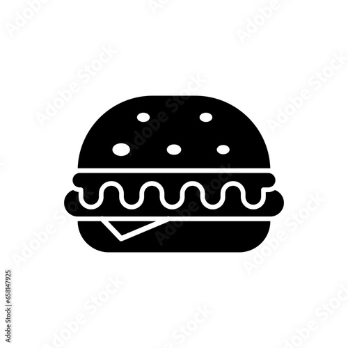 Delicious burger icon food beverages simple and modern