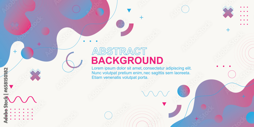 Abstract background with gradient color. Liquid form design. Colorful template for banner, flyer, cover...