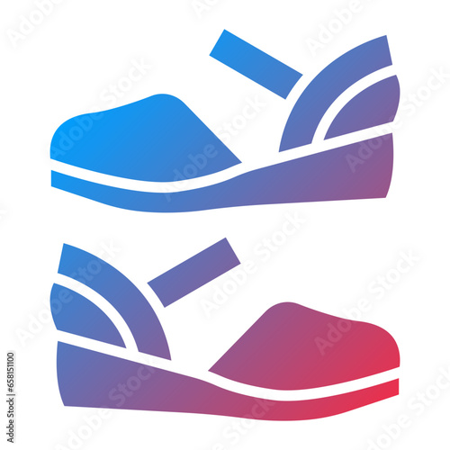 Vector Design Women Shoes Icon Style