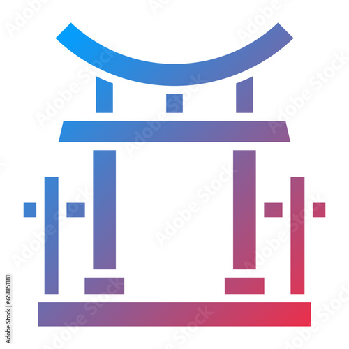 Vector Design Torii Gate Icon Style