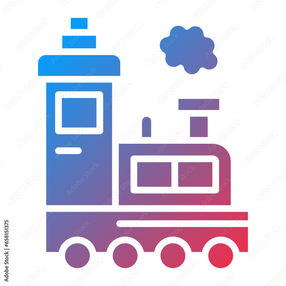 Obraz premium Vector Design Steam Train Icon Style