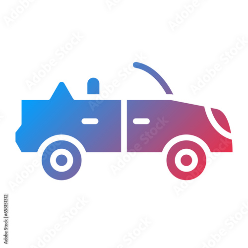 Vector Design Convertible Car Icon Style