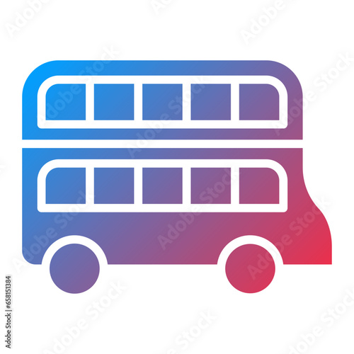 Vector Design Double Decker Icon Style
