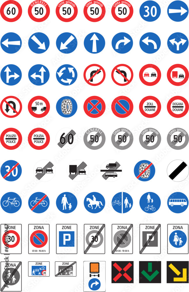 Mandatory Instructions, Regulatory signs, Road signs in Switzerland and ...